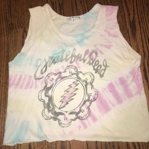 Junk Food - greatful dead tye-dye tank